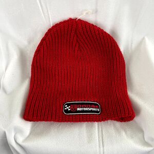 Red Dodge Motorsports NASCAR Racing Knit‎ Beanie Hat One Size Fits All